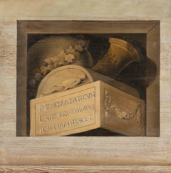 Tomb with Inscription  by Jacob Van Campen - Hand-Painted Oil Painting Reproduction