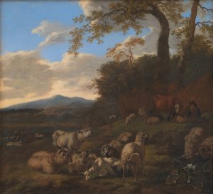 The Flock of Sheep by Jacob Van Der Does The Elder Oil Painting