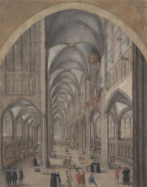 Main Product Photo of Interior of Strasbourg Cathedral  Painting by Jacob Van Der Heyden