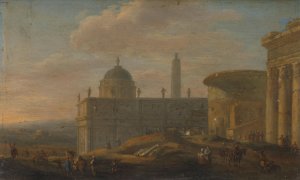 Italian city view by Jacob Van Der Ulft Oil Painting