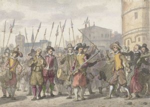 Oproer bij de veroordeling van Cornelis Halewijn en Herman Jansz. te Antwerpen in 1559 by Jacob Van Der Ulft Oil Painting