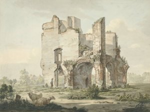 De ruine van de Abdij van Rijnsburg by Jacob Van Liender Oil Painting