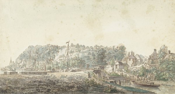 Main Product Photo of De sluis bij de Grebbe tussen Rhenen en Wageningen  Painting by Jacob Van Liender