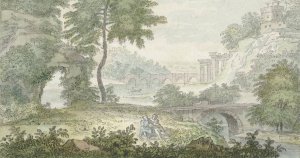Italiaans landschap by Jacob Van Liender Oil Painting