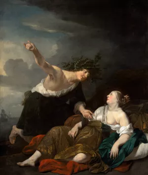 Bacchus And ariadne by Jacob Van Loo Oil Painting