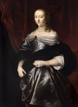 Portrait of Lucretia Boudaen Oil painting by Jacob Van Loo