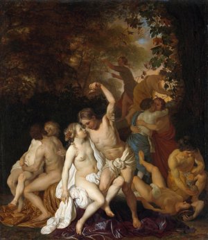 Scene With Bacchante by Jacob Van Loo Oil Painting