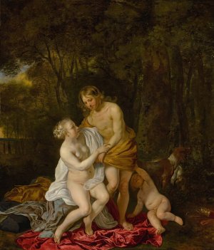 Venus And Adonis by Jacob Van Loo Oil Painting