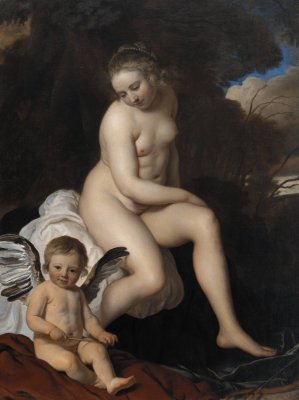 Venus and Cupid by Jacob Van Loo Oil Painting