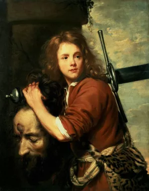 David Bearing the Head of Goliath painting by Jacob Van Oost The Elder