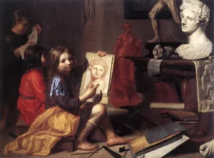 The Artist's Studio Oil painting by Jacob Van Oost The Elder