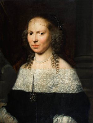 Portret van Anna Goos by Jacob Van Reesbroeck Oil Painting