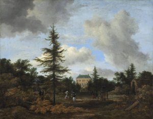Country House in a Park by Jacob Van Ruisdael Oil Painting