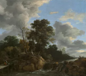 Landscape by Jacob Van Ruisdael Oil Painting