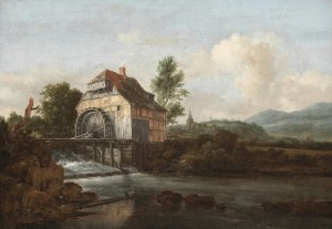 Landscape with a Watermill by Jacob Van Ruisdael Oil Painting