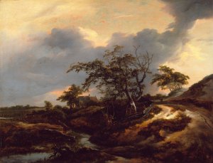 Landscape with Dunes by Jacob Van Ruisdael Oil Painting