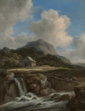 Mountain Torrent by Jacob Van Ruisdael Oil Painting