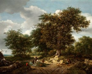 The Great Oak by Jacob Van Ruisdael Oil Painting