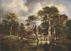 The Hunt painting by Jacob Van Ruisdael