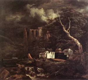 The Jewish Cemetery by Jacob Van Ruisdael Oil Painting