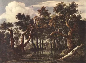 The Marsh in a Forest Oil painting by Jacob Van Ruisdael