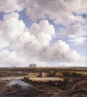 View of Haarlem with Bleaching Grounds by Jacob Van Ruisdael Oil Painting