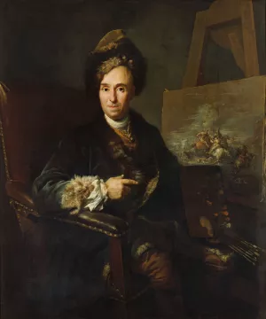 Der Schlachtenmaler Ignace-Jacques Parrocel by Jacob Van Schuppen Oil Painting