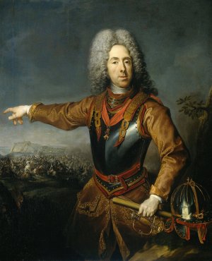 Portrait of Eugene, Prince of Savoy by Jacob Van Schuppen Oil Painting