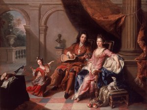 The Guitar Player by Jacob Van Schuppen Oil Painting