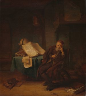 Philosopher in his Study by Jacob Van Spreeuwen Oil Painting