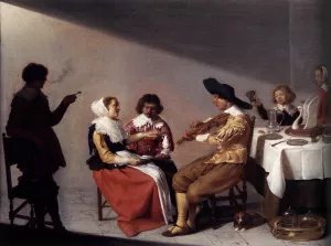 A Musical Party painting by Jacob Van Velsen