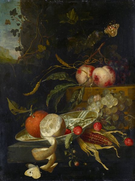 Main Product Photo of Fruit Piece, Still Life Painting by Jacob Van Walscapelle