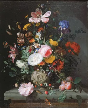 Still Life With Bouquet Of Flowers Oil painting by Jacob Van Walscapelle