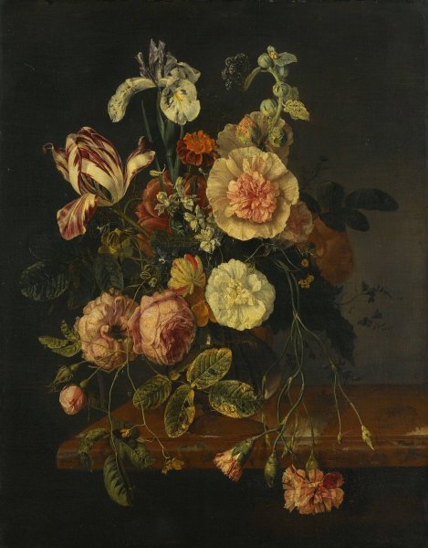 Main Product Photo of Still Life with Flowers  Painting by Jacob Van Walscapelle
