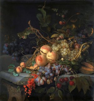 Still Life with Fruit by Jacob Van Walscapelle Oil Painting