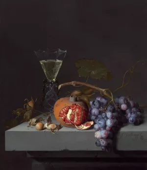 Still Life with Fruit by Jacob Van Walscapelle Oil Painting