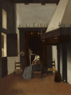 Young Woman in an Interior by Jacob Vrel Oil Painting