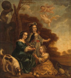 Portrait of Geertruyt, Margriet and Anna Delff, the Artist's Daughters by Jacob Willemsz Delff The Younger Oil Painting