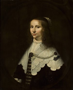 Portrait of Volkera van Beresteyn by Jacob Willemsz Delff The Younger Oil Painting