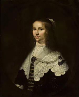 Portrait of Volkera van Beresteyn by Jacob Willemsz Delff The Younger Oil Painting