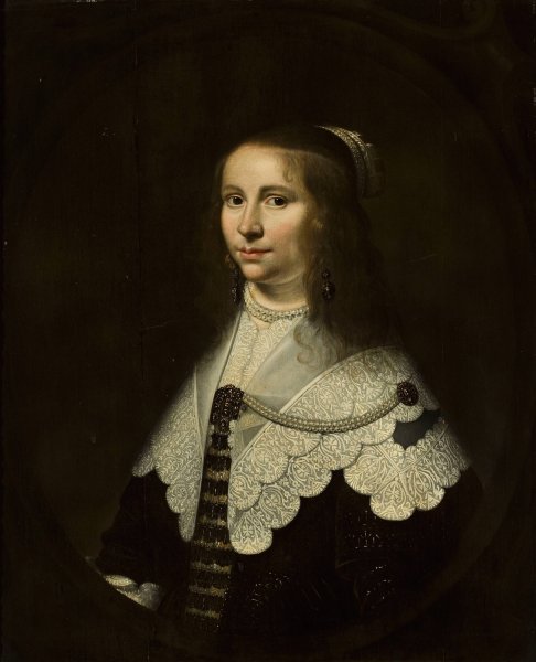 Portrait of Volkera van Beresteyn  by Jacob Willemsz Delff The Younger - Hand-Painted Oil Painting Reproduction