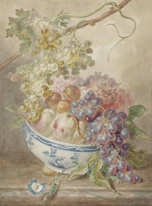 Schaal met fruit by Jacob Xavery Oil Painting