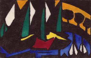 Boat and Trees by Jacoba Van Heemskerck Oil Painting