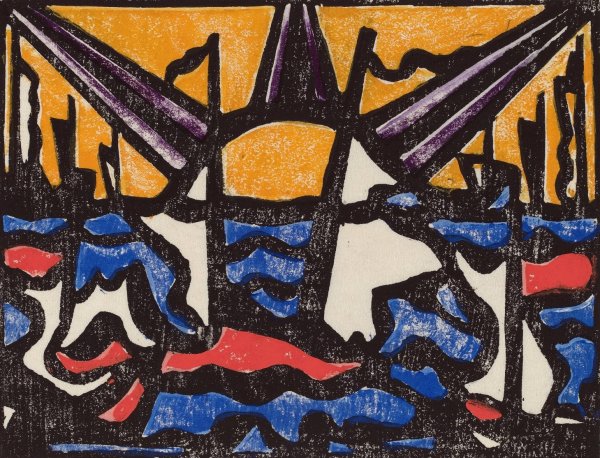 Main Product Photo of Landscape with a Sun  Painting by Jacoba Van Heemskerck