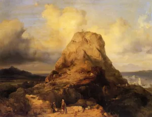Landscape in Rhodes by Jacobus Alburtus Michael Jacobs - Oil Painting Reproduction