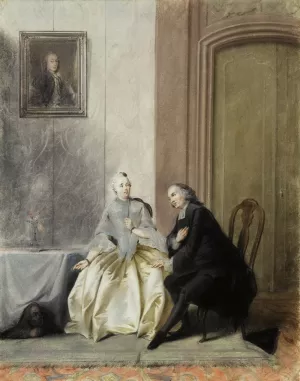 Scene from Moliere's Tartuffe by Jacobus Buys Oil Painting