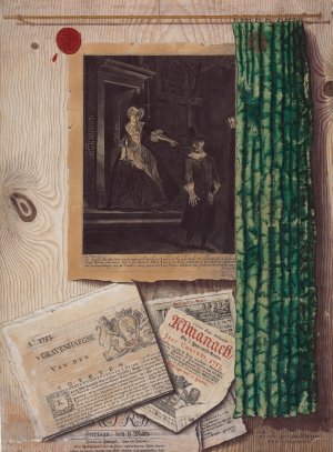 Trompe L'oeil Still Life by Jacobus Cornelis Meyer Oil Painting