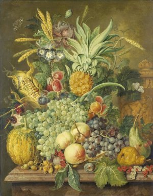 Still Life with Fruit Oil painting by Jacobus Linthorst