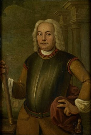 Portrait of Johannes Thedens, Governor-General of the Dutch East India Company by Jacobus Oliphant Oil Painting