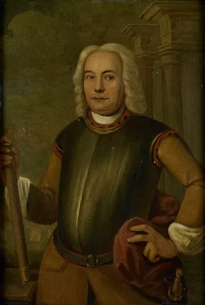 Portrait of Johannes Thedens, Governor-General of the Dutch East India Company by Jacobus Oliphant Oil Painting